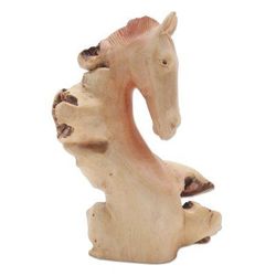 Horse Head,'Unique Benalu Wood Horse Head Statuette'