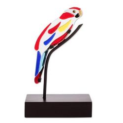 Macaw,'Art Glass Macaw Sculpture from El Salvador'