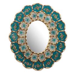 Colonial Arrangements,'Hand-Painted Floral Wall Mirror'