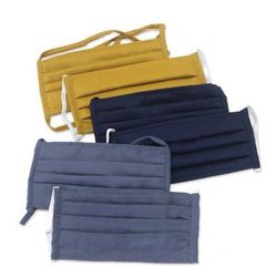 Color Harmony,'6 Handcrafted Double Cotton Face Masks in 3 Solid Colors'
