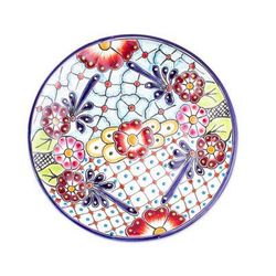 Colors of Mexico,'Multicolored Ceramic Salad Plates (Pair)'