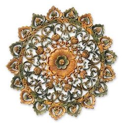 Circle Balance,'Hand Carved Wood Relief Panel'