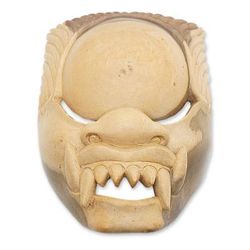 Kala Rau,'Handcrafted Hibiscus Wood Cultural Mask from Bali'