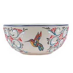 Colibri,'Hummingbird-Themed Ceramic Serving Bowl'