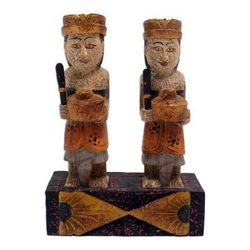 Soft Tone,'Handmade Albesia Wood Statuette from Bali'