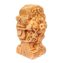 Ceramic figurine, 'Goddess Cuatlicue' (large)