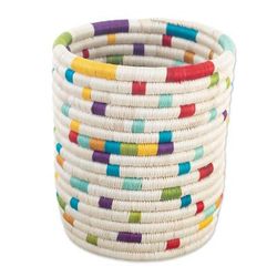 Rainbow Kitchen,'Handcrafted Natural Fiber Decorative Holder in Vibrant Hues'