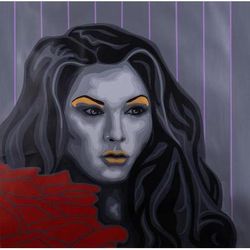 Silent Presence,'Original Acrylic Portrait Painting'