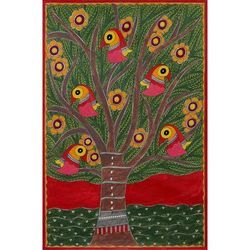 Madhubani painting, 'Tree of Life II'