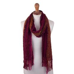 Andean Mountain,'Vibrant Colored Andean Baby Alpaca Blend Scarf from Peru'