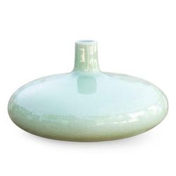 'Classic Green' - Celadon Ceramic Vase from Thailand