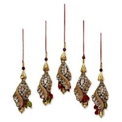 'Mughal Glam' (set of 5) - Hand Crafted Christmas Ornaments
