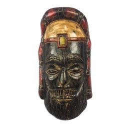 Priest of Rome,'African Wood Mask of a Roman Priest from Ghana'