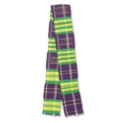 Cotton blend kente cloth scarf, 'Nyiraba' (1 strip)