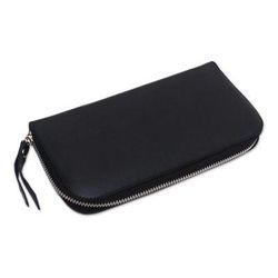 Polosan Black,'Solid Leather Clutch in Black Crafted in Bali'