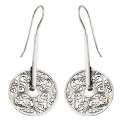 Cosmic Garden,'Hand Crafted Sterling Silver Drop Earrings'