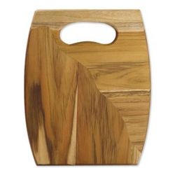 Teakwood cutting board, 'Volcano' - Unique Wood Cutting Board