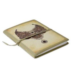 Handmade paper journal, 'Royal Gems'