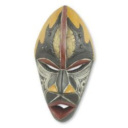 African wood mask, 'The Face of Happiness'