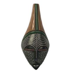 Elinam,'Handmade African Mahogany Wood Mask'