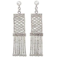 Flying Carpet Chandeliers,'Sterling Silver Waterfall Earrings on Posts from Thailand'