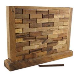 Stacking Wall,'Handmade Multi Player Raintree Wood Game from Thailand'