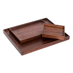 At Your Service,'Graduated Size Wood Serving Trays (Set of 3)'