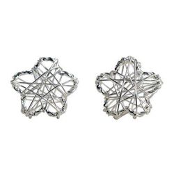 Flower Wrap,'Sterling Silver Flower Stud Earrings Crafted in Thailand'