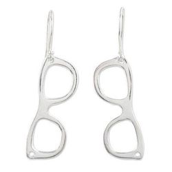Shady Lady,'Sunglass Shaped Sterling Silver Dangle Earrings'