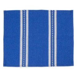 'Pair of Blue and White Cotton Placemats Hand-Woven in Mexico'