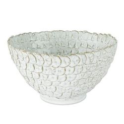 White Scales,'Unique White Serving Bowl from Honduras'