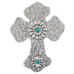 Radiant Faith,'Colonial Mexico Style Aluminum Cross Wall Decoration'