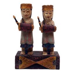 Beleganjur Music,'Hand Crafted Albesia Wood Statuette'