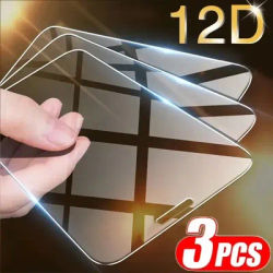 Protecteur d'Écran en Verre pour iPhone 3 Pièces pour Modèles 14 13 12 11 15 Pro Max Mini