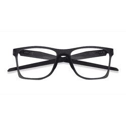 Unisex s square Satin Gray Smoke Plastic Prescription eyeglasses - Eyebuydirect s Oakley Activate