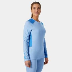 Helly Hansen Women's Lifa Merino Midweight Crew Base Layer Blue L