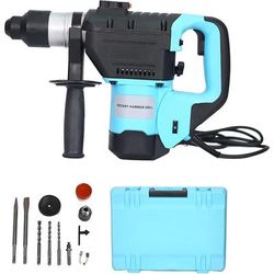 Rotary Hammer Drill 1100W 1-1/2" SDS Plus with Drill Bits & Case