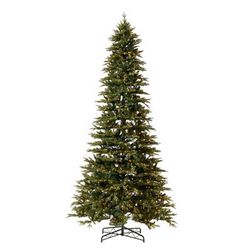 12ft. Belgium Fir Natural-Look Artificial Christmas Tree with 1500 Clear LED Lights and 4962 Bendable Branches - Nearly Natural T4540