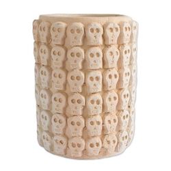 Rows of Skulls,'Skull Pattern Ceramic Flower Pot from Mexico'