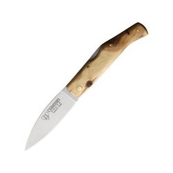 Cudeman Delta Juniper Folding Knife 4.25in Closed 3.25in Satin Vanadium Molybdenum Steel Blade Juniper Wood Handle 344-GB