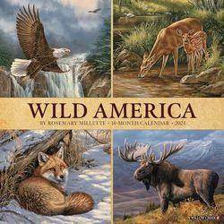 Wild America 2024 Wall Calendar, 12" L X 12" W, Large, 12 IN