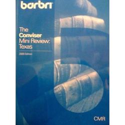 The Conviser Mini Review: Texas (2009 Edition) (CMR) (BAR/BRI Bar Review Courses)