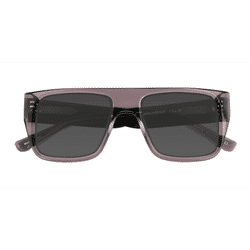 Male s square Shiny Silver Gray Acetate Prescription sunglasses - Eyebuydirect s Audax