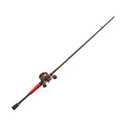 Quantum Pulse Baitcast Rod and Reel Combo 6ft 6in Medium Heavy Fast 1 6.6-1 4+1 Right Hand Gray/Red PL100661MHA.NS3