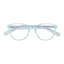 Female s oval Clear Blue Acetate Prescription eyeglasses - Eyebuydirect s Gable
