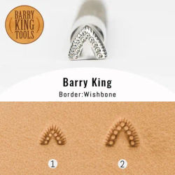 BARRY KING – outil d'estampage du cuir bordure de fleur de Wishbone croissant sculpture de travail