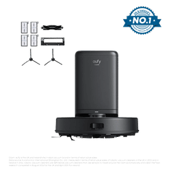 eufy Clean X8 Pro Robotic Vacuum with Self-Empty Station + Replacement Parts Kit