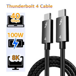 Câble Thunderbolt 4 3 PD100W USB Type-C pour Macbook iPad Pro charge rapide transfert de données