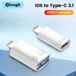 Elough Type C Adapter for Ios Lightning Male To Usb 3.0 Adapter Female Fast Charging Adaptador