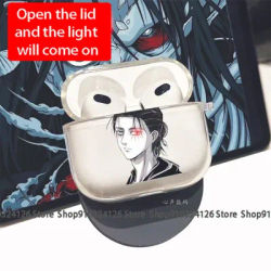 Attack On Titan Japanese Anime Clear for Airpods 4 Pro2 Cases Earphone Accessories for Airpods 1 2 3 Cover Bag